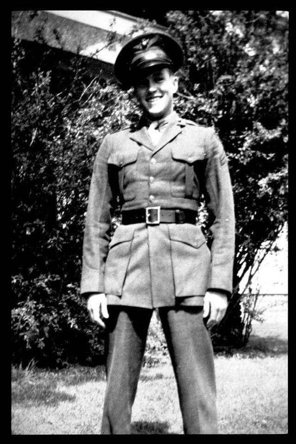 A young man in a Second World War service uniform