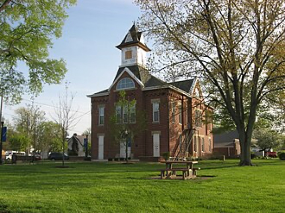 The historic Monroe Township Hall-Opera House in Johnstown, Ohio