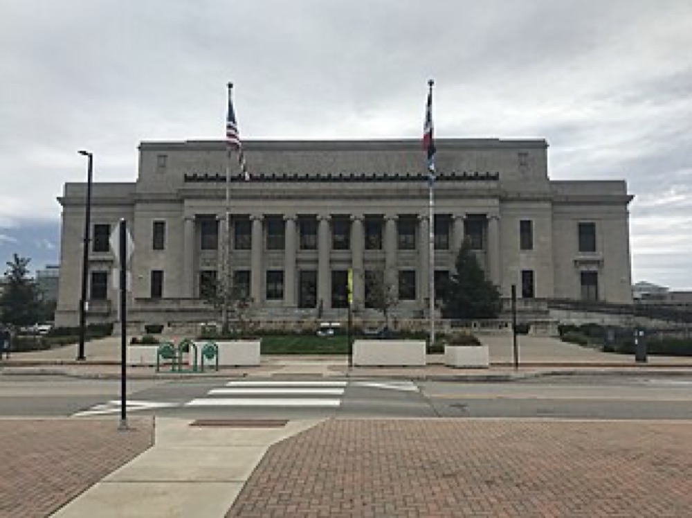 Linn County Courthouse in Cedar Rapids, the seat of Linn County, Iowa, where Springville is located