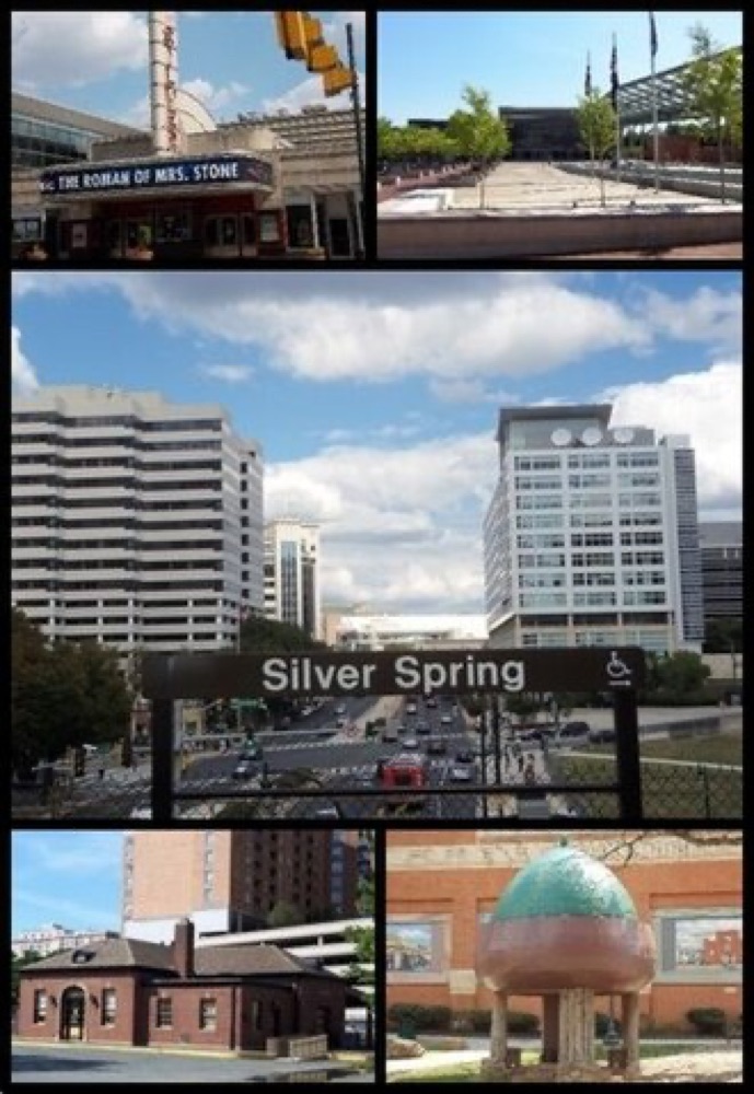 Montage of views of Silver Spring, Maryland
